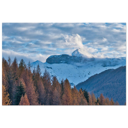 Tableau photo Photo du Mont Clapier en automne, Mercantour, Alpes - de - Haute - Provence — tirage aluminium Dibond mat, fabrication française, prêt à accrocher