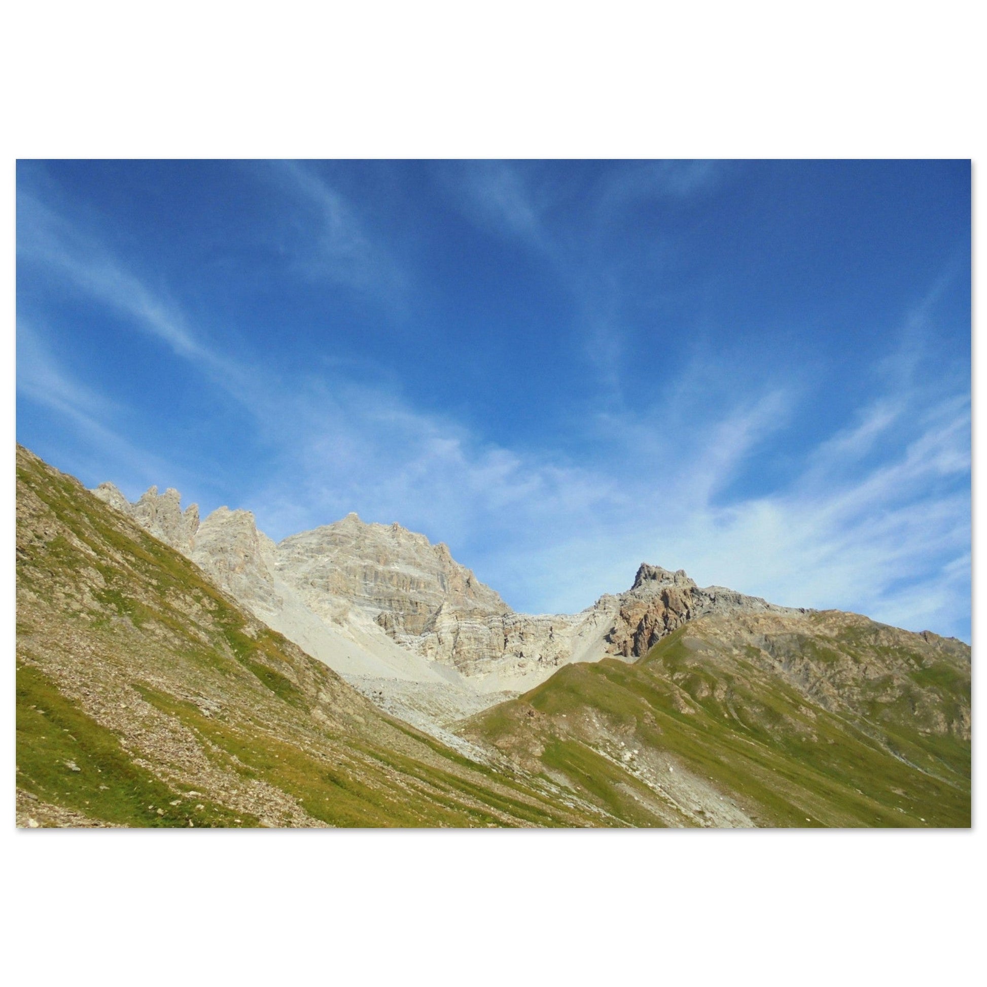 Tableau photo Photo du Pic de Rochebrune, Cervières, Queyras — tirage aluminium Dibond mat, fabrication française, prêt à accrocher