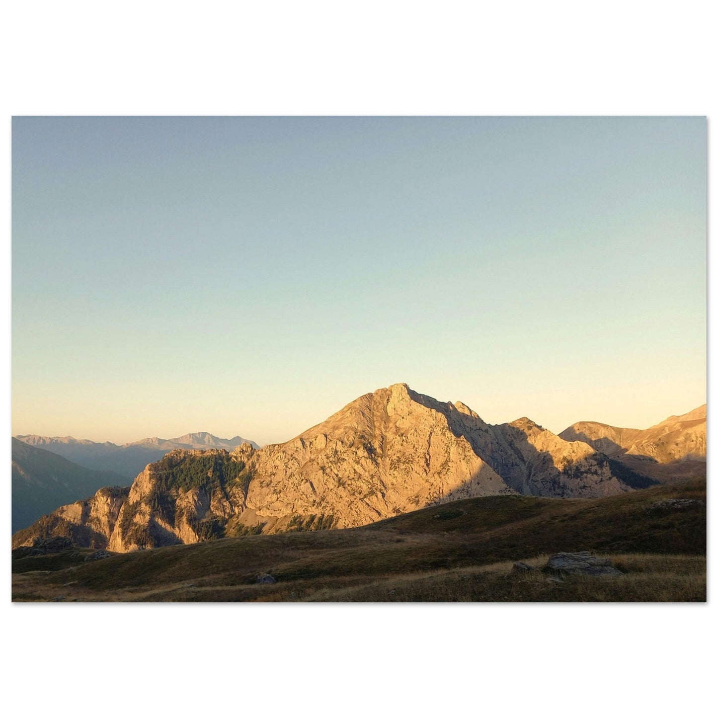 Tableau photo Photo du Pic du Béal Traversier, Refuge de Furfande, Arvieux, Queyras — tirage aluminium Dibond mat, fabrication française, prêt à accrocher