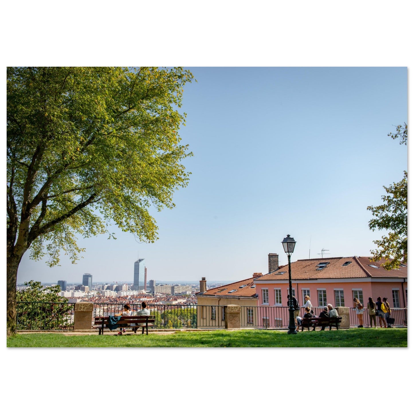 Tableau photo Photo de la Place Bellevue et des tours de Lyon 3 — tirage aluminium Dibond mat, fabrication française, prêt à accrocher