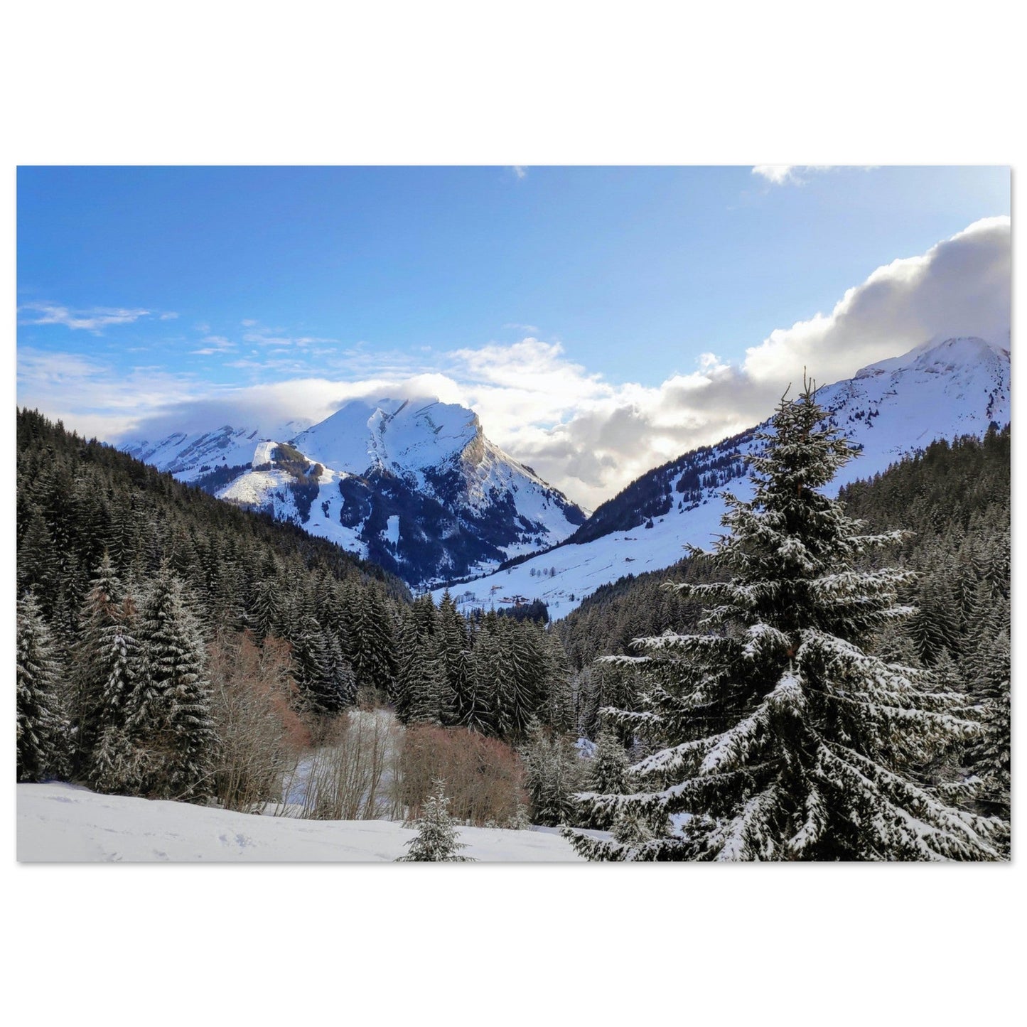 Tableau photo Photo de la Clusaz, Haute Savoie 20 — tirage aluminium Dibond mat, fabrication française, prêt à accrocher