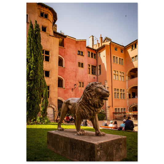 Tableau photo Photo traboule de Lyon 3 — tirage aluminium Dibond mat, fabrication française, prêt à accrocher