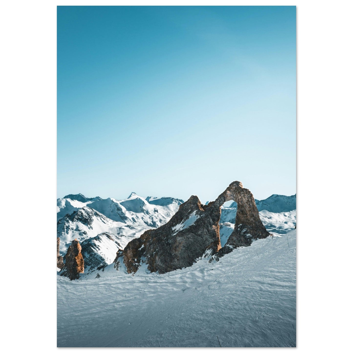 Tableau photo Photo de Val d'Isère en hiver 6 — tirage aluminium Dibond mat, fabrication française, prêt à accrocher