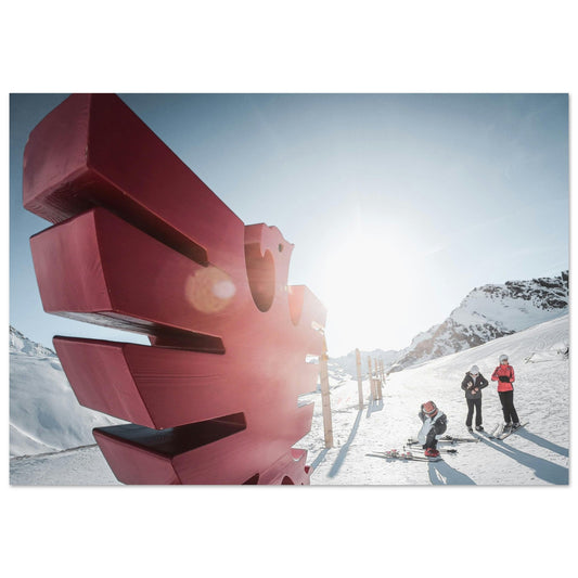 Tableau photo Photo de Val d'Isère en hiver 1 — tirage aluminium Dibond mat, fabrication française, prêt à accrocher