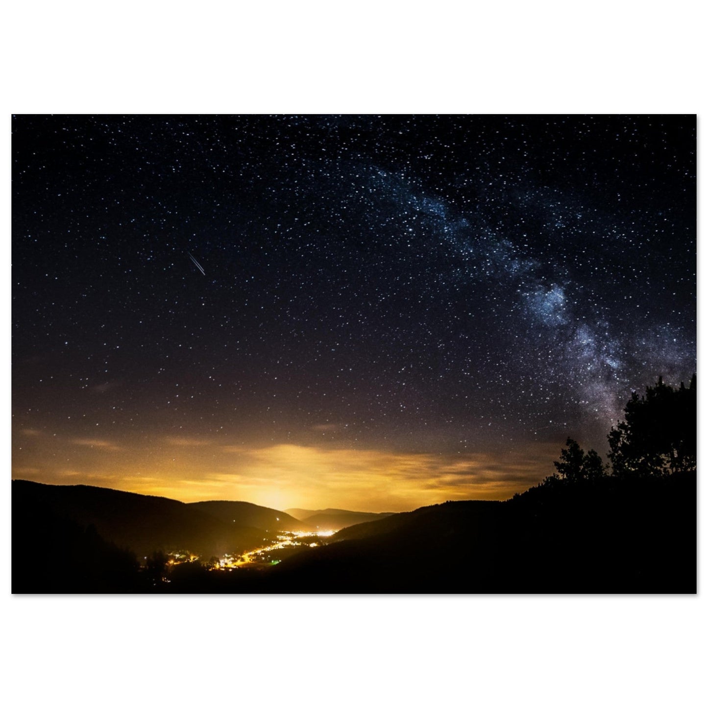 Tableau photo Photo d'une voie lactée dans les Vosges — tirage aluminium Dibond mat, fabrication française, prêt à accrocher