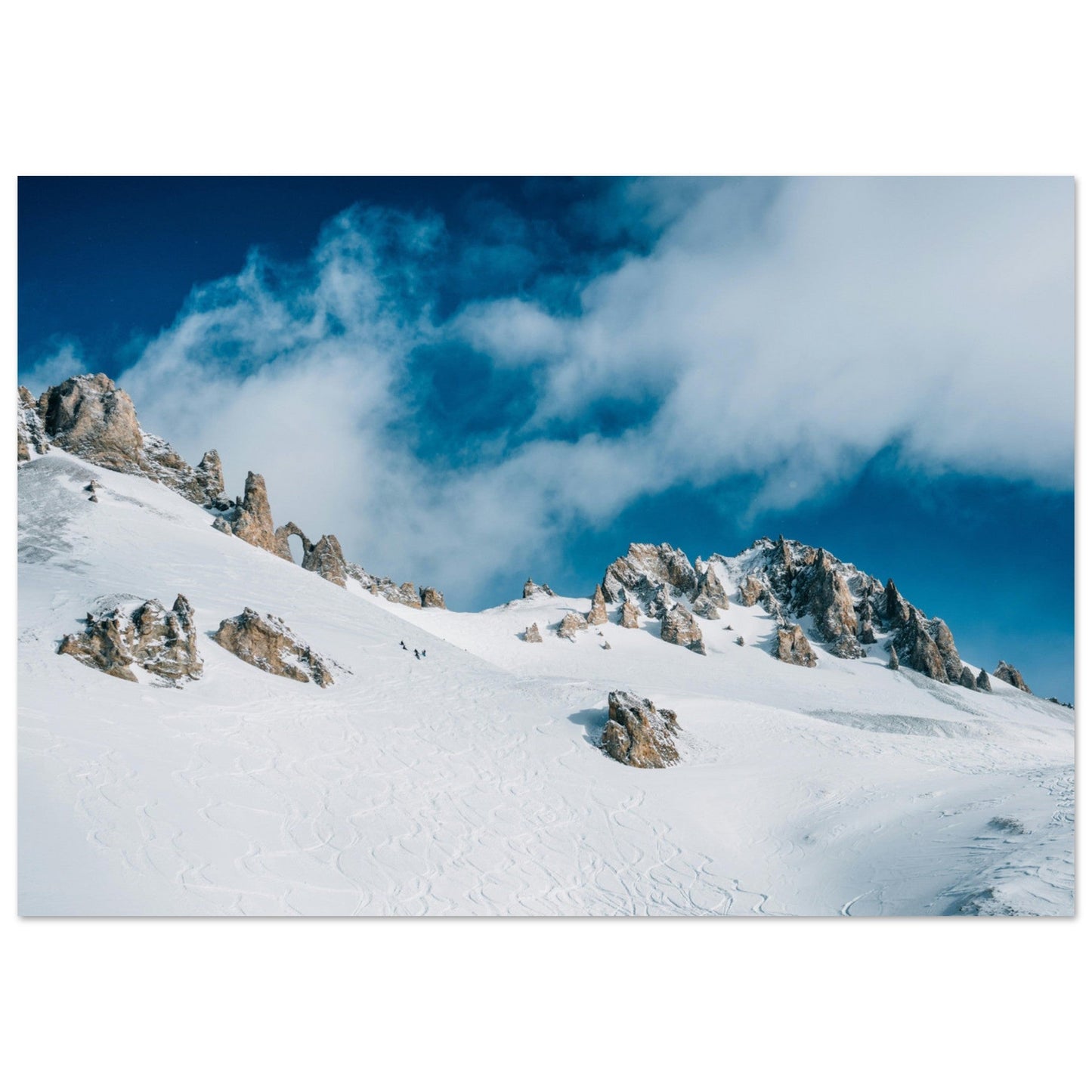 Tableau photo Photo de Tignes en hiver, massif de la Vanoise 2 — tirage aluminium Dibond mat, fabrication française, prêt à accrocher