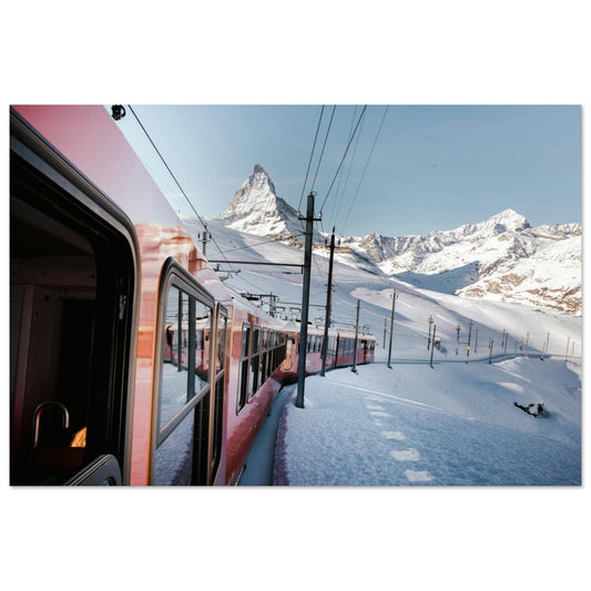 Vente Photo du train de Zermatt, Alpes Suisse #2 - Tableau photo alu montagne