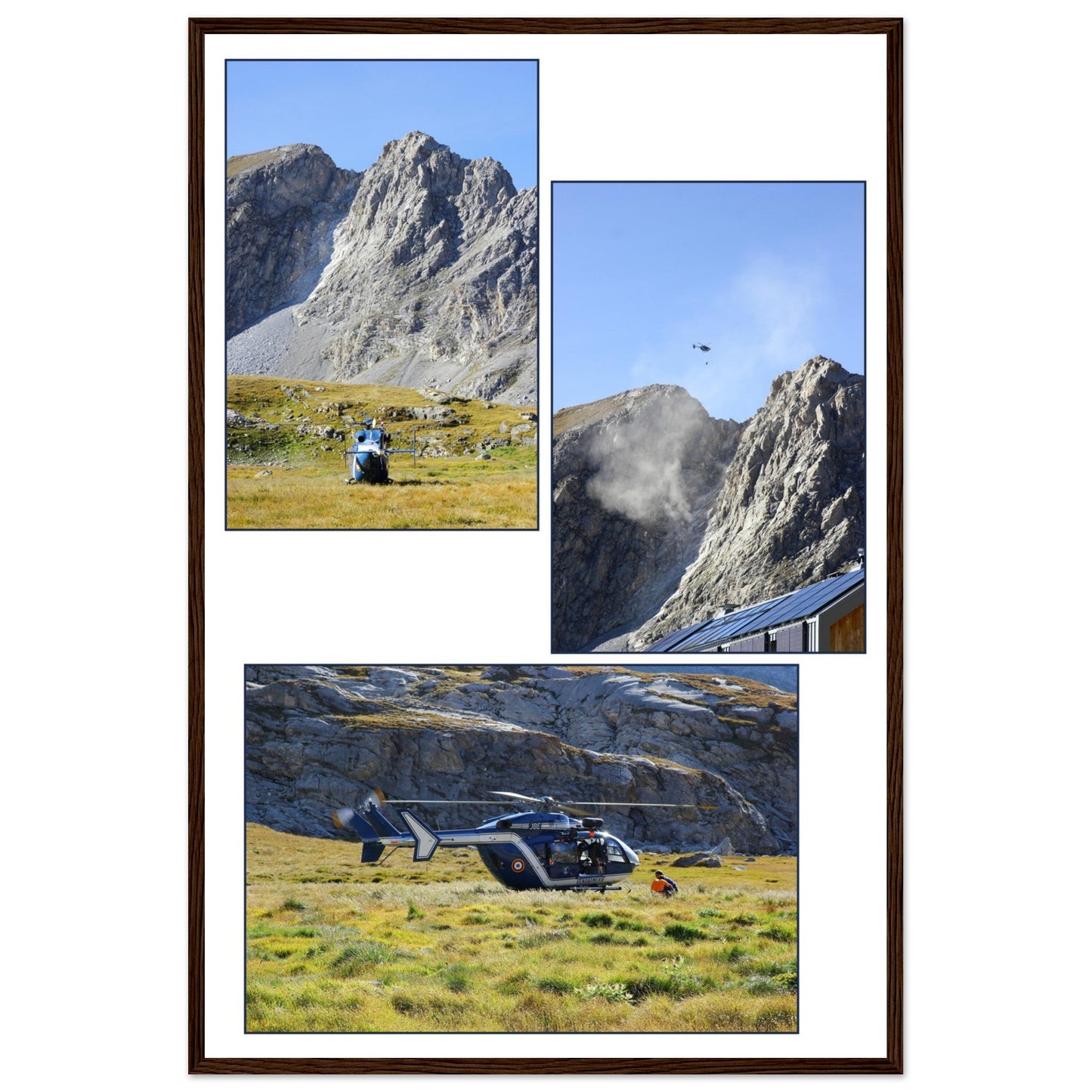 PROJET JEAN GARNIER - cadre bois — tableau photo paysage de montagne en Alu Dibond, fabrication française
